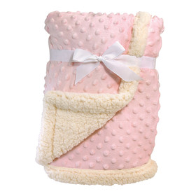 Stephan Baby 011235 Sherpa Blanket - Pink Bumpy