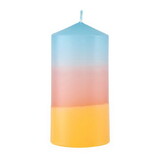 Slant 10-02812-015 Pillar Candle - Blue-Pink-Orange