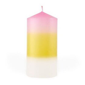 Slant 10-02812-016 Pillar Candle - Pink-Orange-White
