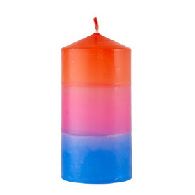 Slant 10-02812-017 Pillar Candle - Red-Pink-Blue