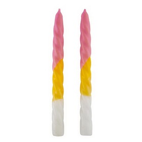 Slant 10-02812-018 Tapered Candle - Pink-Yellow-White