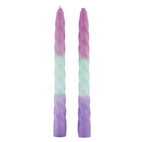 Slant 10-02812-023 Tapered Candle - Pink-Mint-Purple