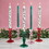 Slant Collections 10-02812-042 Tapered Candle - Word Holly - Set of 2