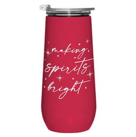 Slant Stainless Steel Champagne Tumbler - Making Spirits Bright