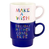 Slant Collections 10-04595-106 Thimblepress X Slant Stacking Mug Set - Make A Wish