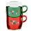 Slant 10-04595-107 Thimblepress x Slant Stacking Mug Set - Mrs/Santa Claus