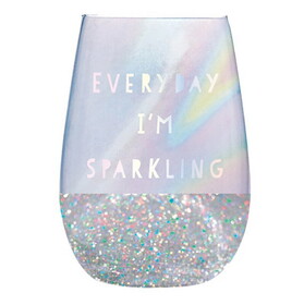 Slant 10-04859-072 Wine Glass - Everyday I'm Sparkling