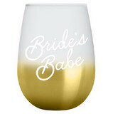 Slant Collections 10-04859-348 Wine Glass - Bride's Babe Gold