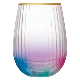 Slant Collections Beveled Stemless Wine Glass