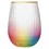 Slant Collections 10-04859-411 Beveled Stemless Wine Glass - Rainbow