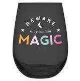 Slant Collections 10-04859-437 Stemless Wine Glass - Beware of Magic