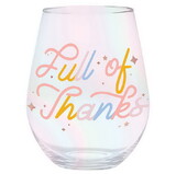 Slant Collections 10-04859-448 Jumbo Stemless Wine Glass - Full of Thanks