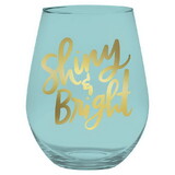 Slant Collections 10-04859-451 Thimblepress x Slant Jumbo Stemless Wine Glass - Shiny Bright