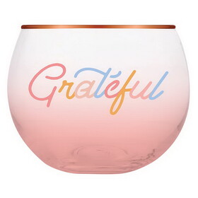 Slant Collections 10-04859-481 Roly Poly Glass - Grateful
