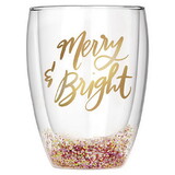 Slant Collections 10-04859-482 Thimblepress x Slant Double-Wall Stemless Glass - Merry Bright