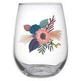Slant Collections 10-04859-490 Thimblepress x Slant Stemless Wine Glass - Fall Bouquet