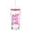 Slant Collections 10-04859-573 Glass Tumbler with Straw - Sassy Since Birth