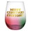 Slant Collections 10-04859-238 Wine Glass - Ho! Ho! Ho!