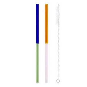 Slant Collections 10-04859-670 Glass Straws - Funky