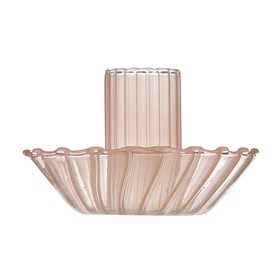 Slant Collections 10-04859-672 Glass Candle Holder - Pink