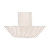 Slant Collections 10-04859-673 Glass Candle Holder - Cream
