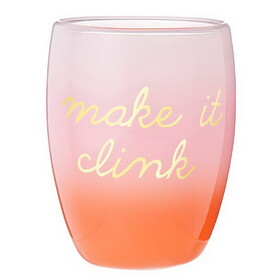 Slant Collections 10-04859-689 Double-Wall Stemless Wineglass - Make it Clink