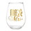 Slant Collections 10-04859-719 Jumbo Wine Glass - Mr. & Mrs. Boho