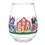 Slant Collections 10-04859-721 Jumbo Wine Glass - Gingerbread Houses