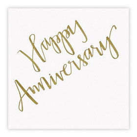 Slant 10-05580-217 Beverage Napkins - Happy Anniversary