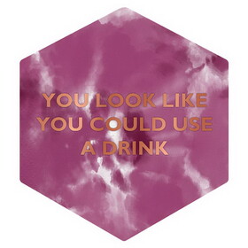 Slant Collections 10-05580-353 Shaped Napkins - You Look Like You Could Use A Drink