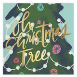 Slant Collections 10-05580-524 Thimblepress x Slant Foil Beverage Napkins - Oh Christmas Tree 20ct
