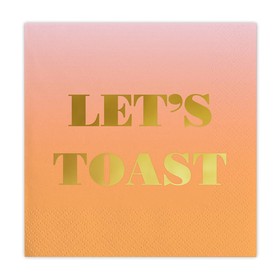 Slant Collections 10-05580-534 5" FOIL NPKN-Let's Toast 20ct