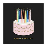 Slant Collections 10-05580-677 Foil Beverage Napkins - Happy Cake Day
