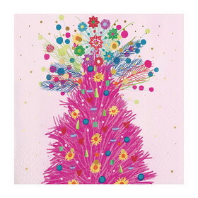 Slant 10-05580-719 Foil Napkins - Tree Colorful
