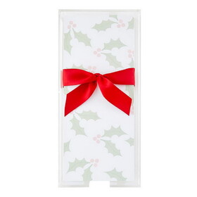 Faithworks Rectangle Notepad with Tray - Mistletoe