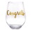 Faithworks 10-07029-033 Jumbo Stemless Wine Glass - Congrats