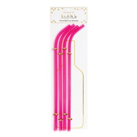 Slant Collections 10-08226-006 Bottle Straws - Bright Pink
