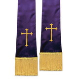 Christian Brands 10617MR Westminster Pulpit Stole - Cross - Purple