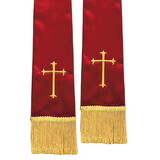 Christian Brands 10619MR Westminster Pulpit Stole - Cross - Red