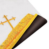 Christian Brands 11611MR Reversible Fleur-de-Lis Cross Bible Marker - Black/White