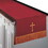 Christian Brands 11764MR Reversible Fleur-de-Lis Cross Communion Table Runner - Red/White