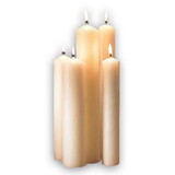 Will & Baumer 308441 Altar Brand 51% Beeswax Altar Candle - 1-15/16" x 16" - 6/bx