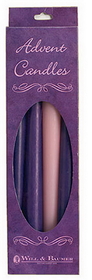 Will & Baumer 48021 10" Advent Tapers In Hang Box - 12/pk