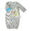Stephan Baby 600517 Gown - Grey With Dinosaur, 0-6 Months