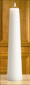 Christian Brands 75351P Plain White Conical Christ Candle