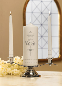 Will & Baumer 75383 "Faith Hope and Love" Wedding Unity Candle Set
