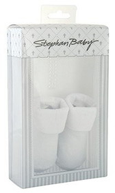 Stephan Baby 788197 Embroidered Cross Bib & Lace Sock Set, 6-12 months