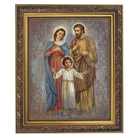 Gerffert 79-601 Holy Family Gold Tone Framed Print