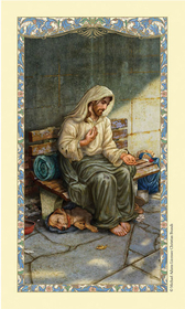 Ambrosiana 800-1019 Christ Homeless - A Prayer For The Homeless Holy Card