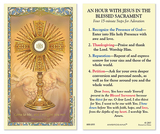 Ambrosiana 800-1055 Eucharistic Adoration Of The Blessed Sacrament Laminated Holy Card